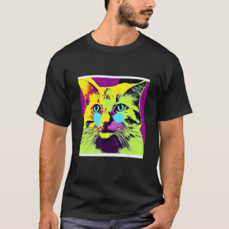 Katze Pop Klassisches Kätzchen Kitty Bunt Süß & Lu T-Shirt