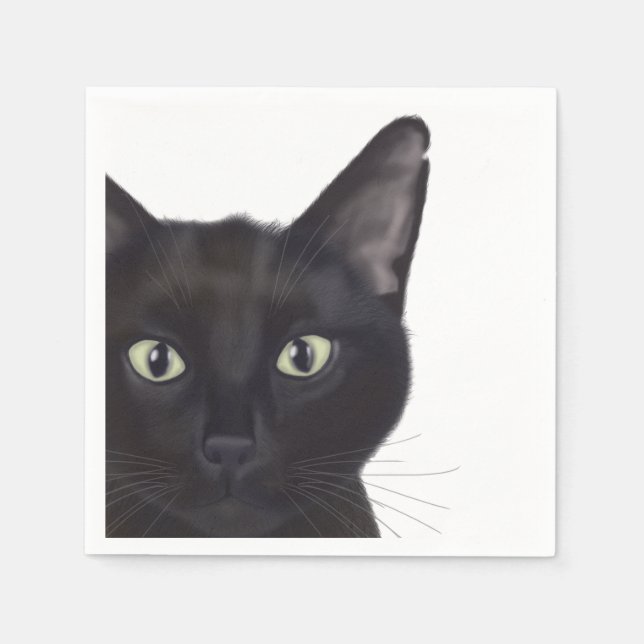 Katze, Portrait von Gus Serviette (Vorderseite)