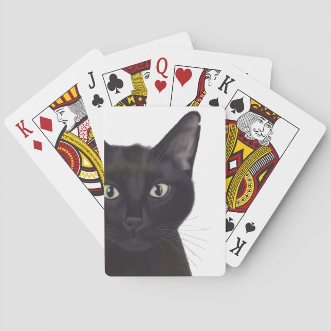 Katze, Portrait von Gus Spielkarten (Rückseite)