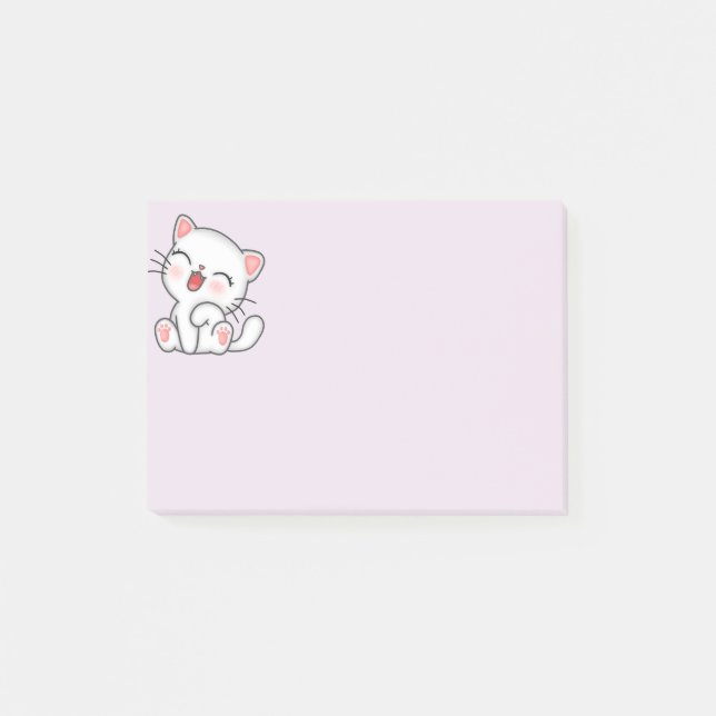 Katze Post-it Klebezettel (Vorderseite)