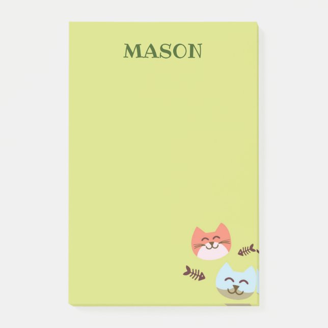 Katze Post-it Notizen Schreibwaren (Vorderseite)