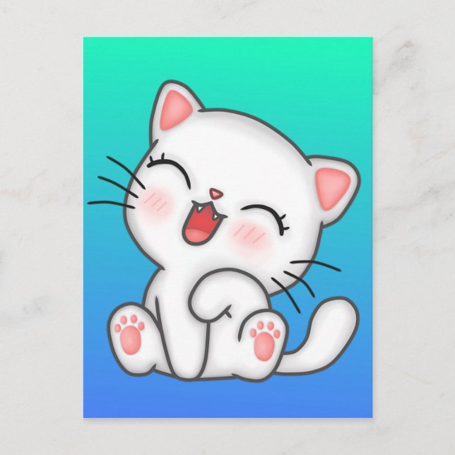 Katze Postkarte (Vorderseite)