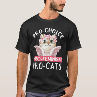 Katze Pro Wahl Feminismus Frauenrechte T-Shirt