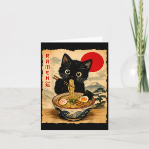 Katze Ramen Japanisch Lustig Grafik Kawaii Katze A Karte