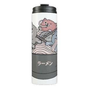Katze Ramen Kawaii Thermosbecher