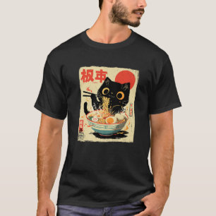 Katze Ramen Nudel Japanische Anime Kawaii Premium T-Shirt