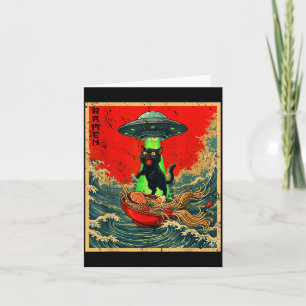 Katze Ramen Ufo Japanische Anime Grafik T-Shirts M Karte