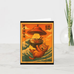 Katze Ramen Ufo Lustige Japanische Anime Männer Fr Karte