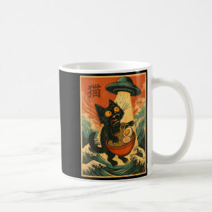 Katze Ramen Ufo Lustiges Japanisches Anime T-Shirt Kaffeetasse