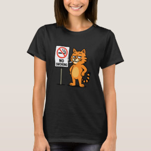 Katze raucht Zigarette T T-Shirt