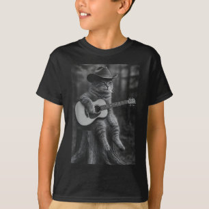 Katze raucht Zigarette Waschbär Opossum Lustiges M T-Shirt