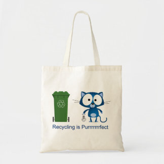 Katze recyceln tragetasche