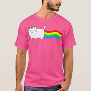 Katze Regenbogen plus Einhorn T-Shirt