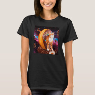 Katze Reitet Donut Süße Donut Astronaut Galaxie We T-Shirt