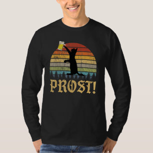 Katze Retro-Stil Deutschland Oktoberfest Festival  T-Shirt