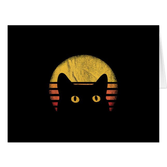 Katze Retro Vintage (Vorderseite (Horizontal))