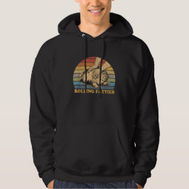 Katze rollt Fatties Lustig Hoodie