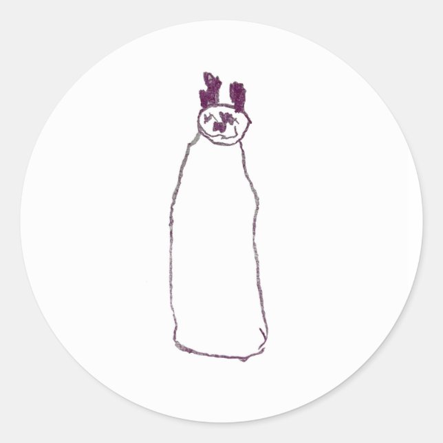 Katze Runder Aufkleber (Vorderseite)