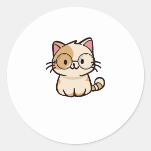 Katze Runder Aufkleber