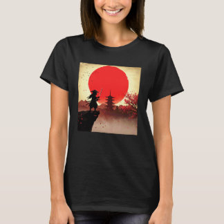 Katze Samurai für Männer coole japanische Kunst Bl T-Shirt