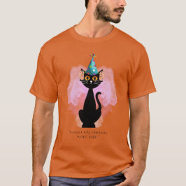 Katze | Sarcastic Party Hat Cat | Menschliche Ohre T-Shirt