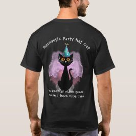 Katze | Sarcastic Party Hat Cat | Video Game Champ T-Shirt