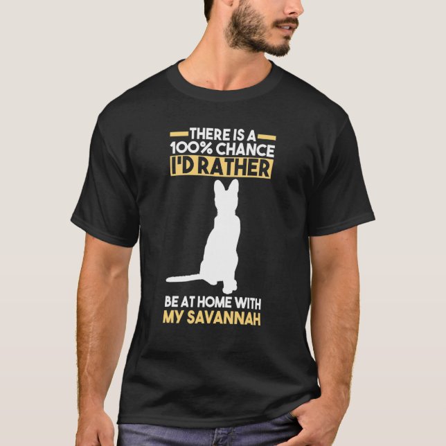 Katze Savannah T-Shirt (Vorderseite)