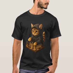 Katze Schach Lustiges Strategie Spiel Katzenliebha T-Shirt