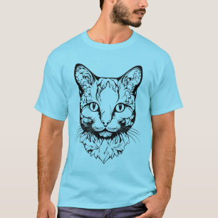 Katze - Scherenschnitt T-Shirt