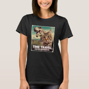 Katze Scherz Zeitreise Kann Gefährlich Sein Selfie T-Shirt