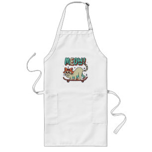 Katze Schlittschuh Meow Lange Schürze