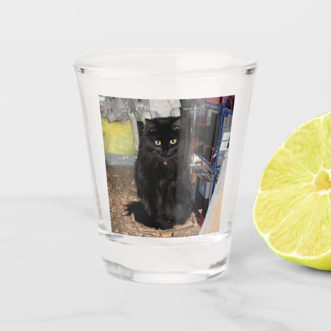 Katze Schnapsglas (Vorderseite)