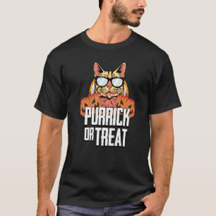 Katze Schnurren Streich oder Saß Süßigkeiten Faule T-Shirt