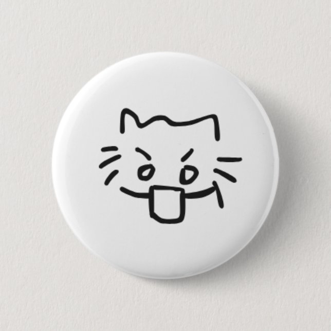 Katze schockiert button (Vorderseite)