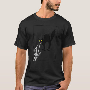 Katze Schwarze Liebhaber Skelett Hand, Süße Katze T-Shirt