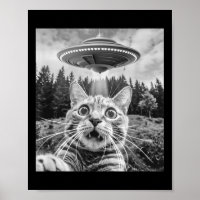 Katze Selfie mit Alien Ufo Funny Cat Frauen
