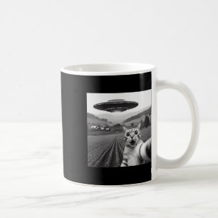 Katze Selfie mit Alien Ufo Funny Cat Geschenke für Kaffeetasse