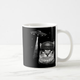 Katze Selfie mit Alien Ufo Funny Cat Geschenke für Kaffeetasse
