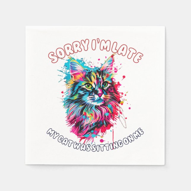 Katze Serviette (Vorderseite)