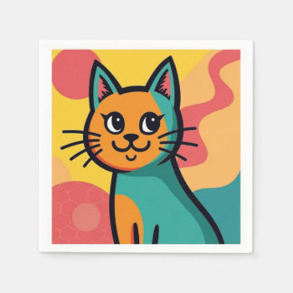 Katze Serviette