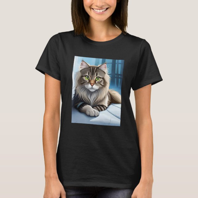 Katze setzen T-Shirt (Vorderseite)