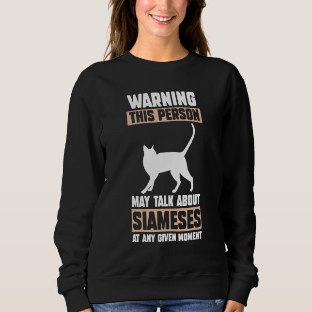 Katze Siamese 3 Sweatshirt (Vorderseite)