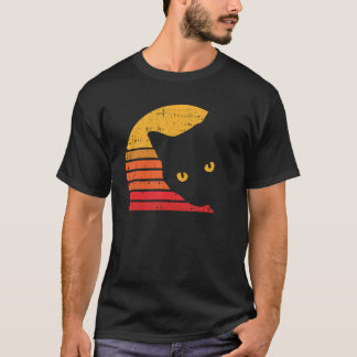 Katze Silhouette Faul Halloween Kostüm Retro Kätzc T-Shirt