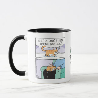 Katze sitzt auf Zweisitzer (Schoß) Tasse