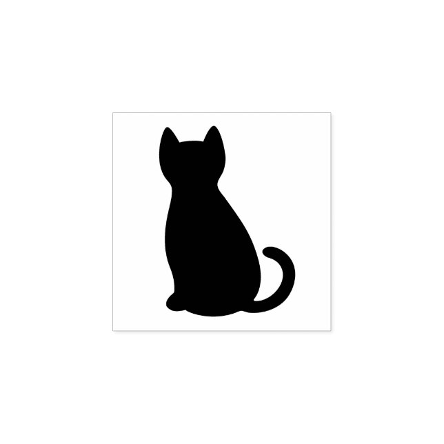Katze sitzt die Briefmarke aus Gummi Gummistempel (Prägung)