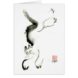 Katze Skedaddle, Sumi-e Katze