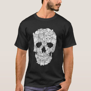 Katze Skull T - Shirt - Kitty Skeleton Halloween