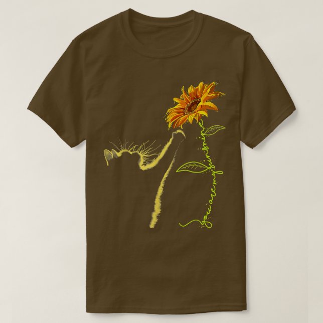 Katze Sonnenblume für Katzen Liebhaber Katze Mama  T-Shirt (Design vorne)