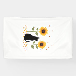 Katze Sonnenblume Weihnachtsbaum Sonnenblume Katze Banner