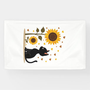 Katze Sonnenblume Weihnachtsbaum Sonnenblume Katze Banner